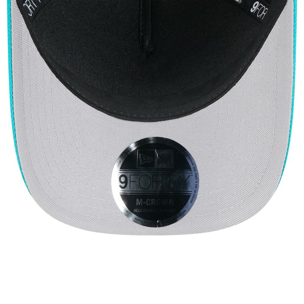 Miami Dolphins New Era 2025 NFL Draft 9FORTY A-Frame M-Crown Adjustable Hat Black/Aqua | NFL