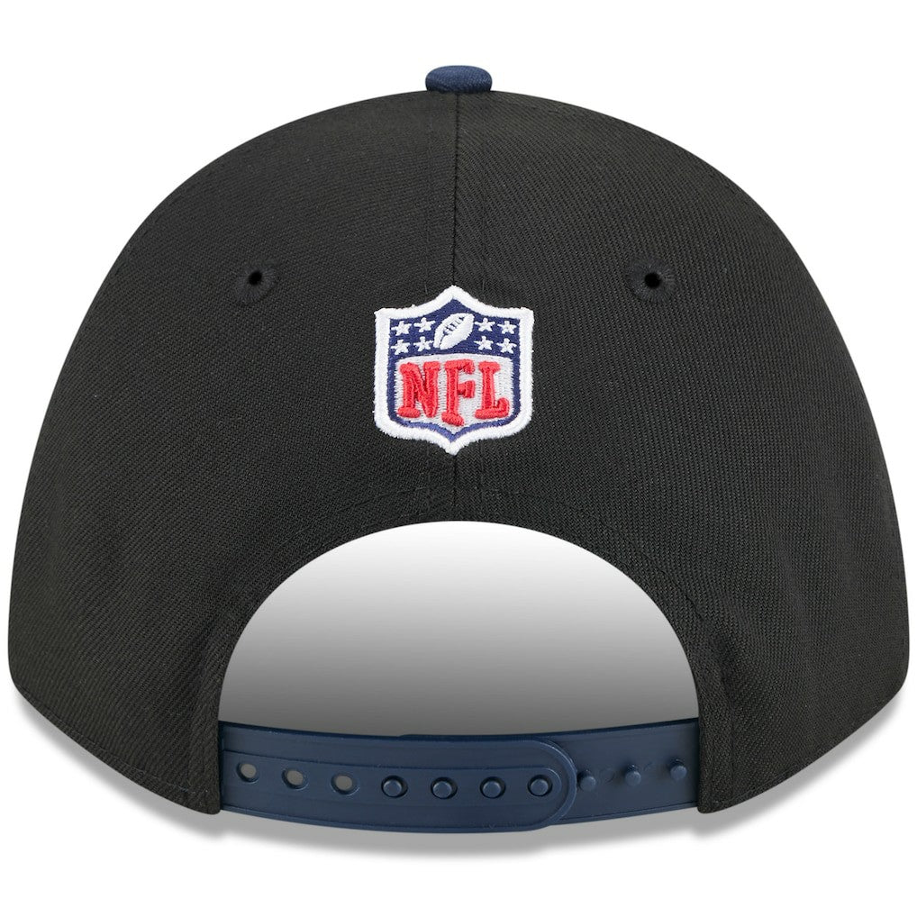 New England Patriots New Era 2025 NFL Draft 9FORTY A-Frame M-Crown Adjustable Hat Black/Navy | NFL