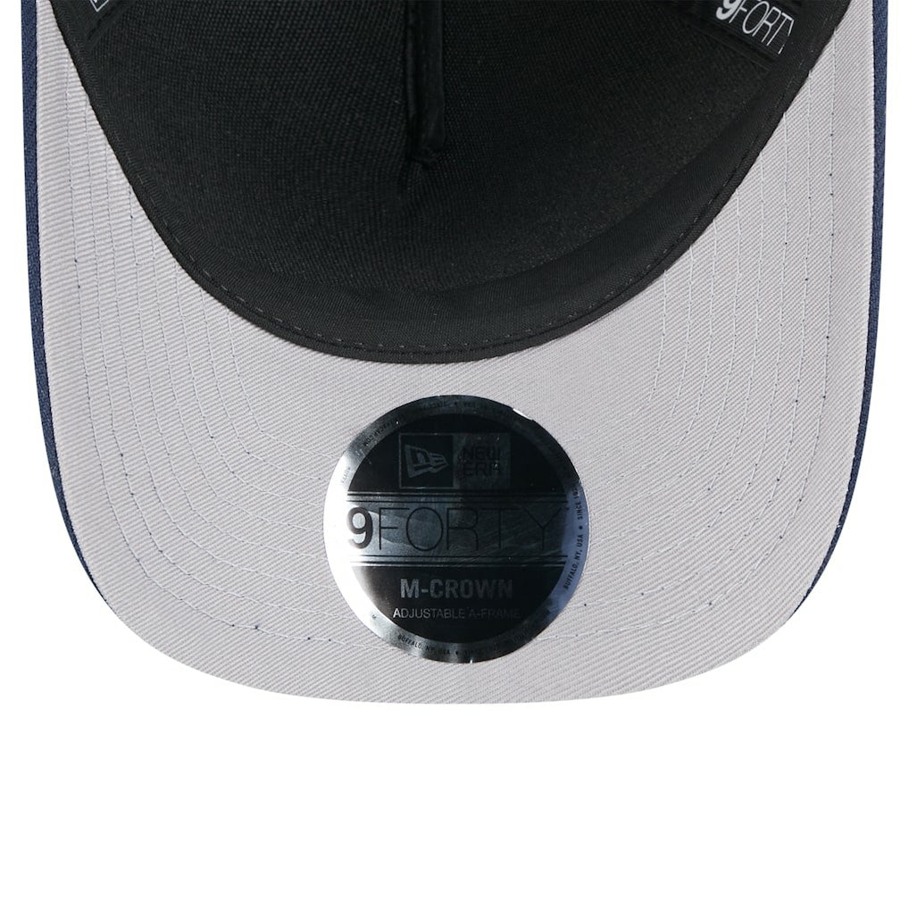 New England Patriots New Era 2025 NFL Draft 9FORTY A-Frame M-Crown Adjustable Hat Black/Navy | NFL