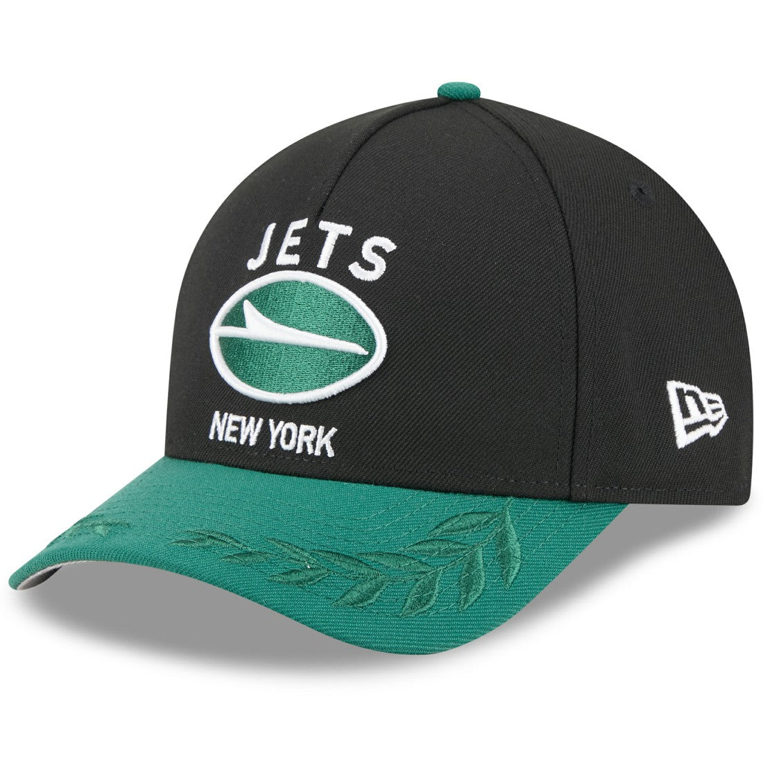 New York Jets New Era 2025 NFL Draft 9FORTY A-Frame M-Crown Adjustable Hat Black/Green | NFL
