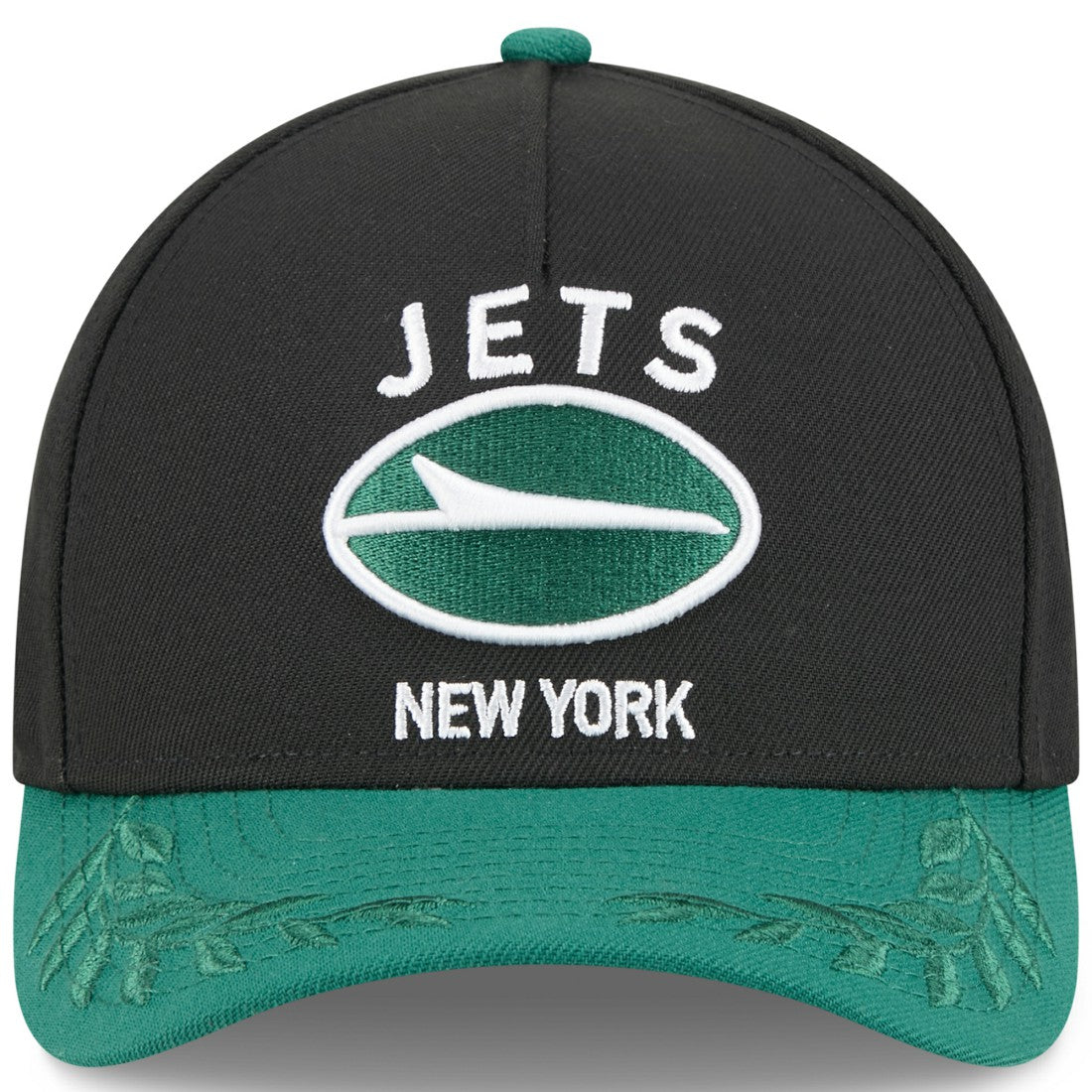 New York Jets New Era 2025 NFL Draft 9FORTY A-Frame M-Crown Adjustable Hat Black/Green | NFL