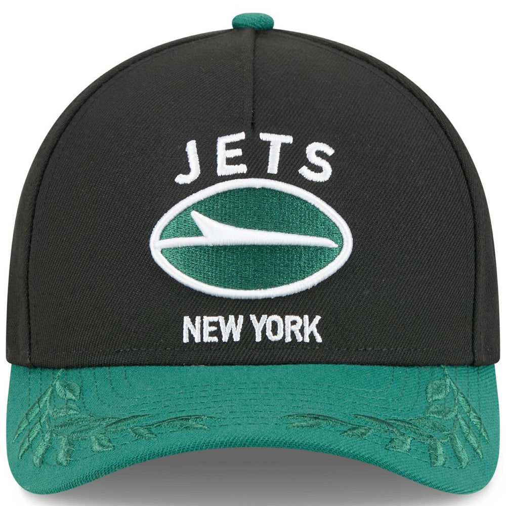 New York Jets New Era 2025 NFL Draft 9FORTY A-Frame M-Crown Adjustable Hat Black/Green | NFL