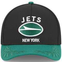 New York Jets New Era 2025 NFL Draft 9FORTY A-Frame M-Crown Adjustable Hat Black/Green | NFL