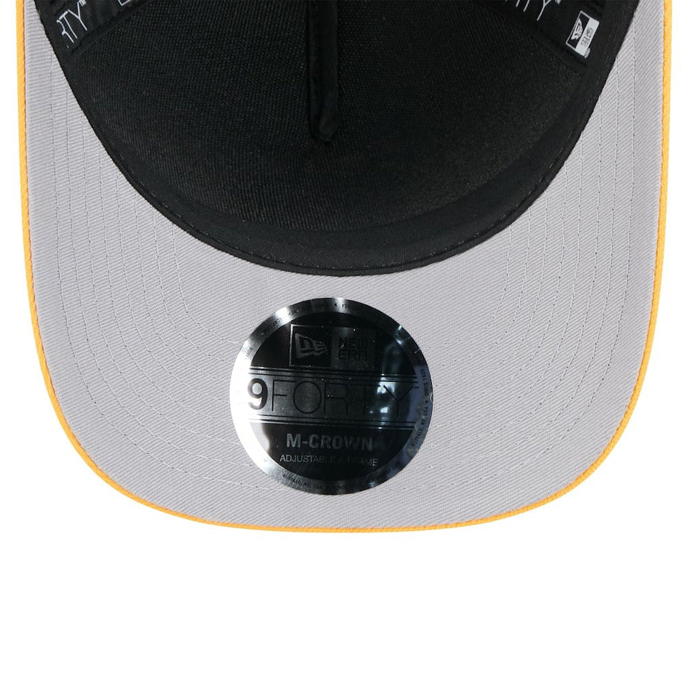 Pittsburgh Steelers New Era 2025 NFL Draft 9FORTY A-Frame M-Crown Adjustable Hat Black/Gold | NFL