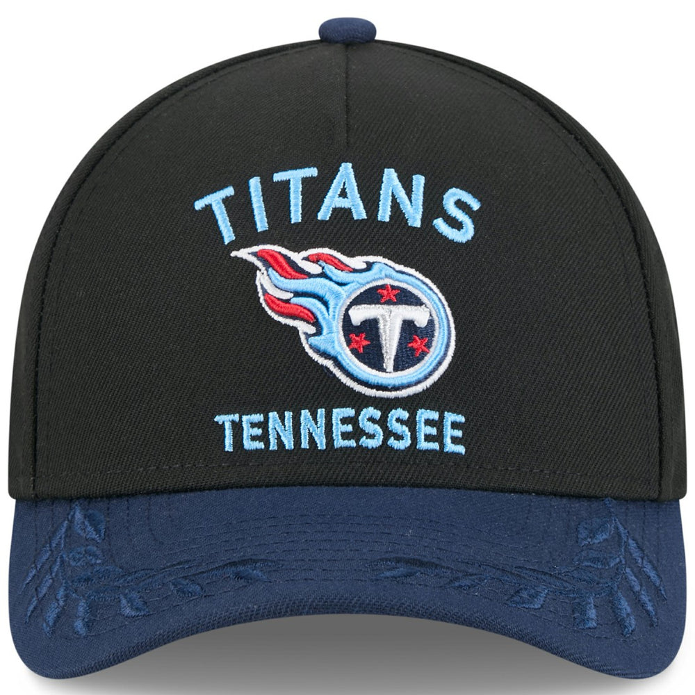 Tennessee Titans New Era 2025 NFL Draft 9FORTY A-Frame M-Crown Adjustable Hat Black/Navy | NFL