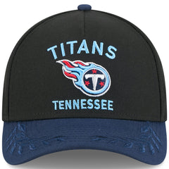 Tennessee Titans New Era 2025 NFL Draft 9FORTY A-Frame M-Crown Adjustable Hat Black/Navy | NFL
