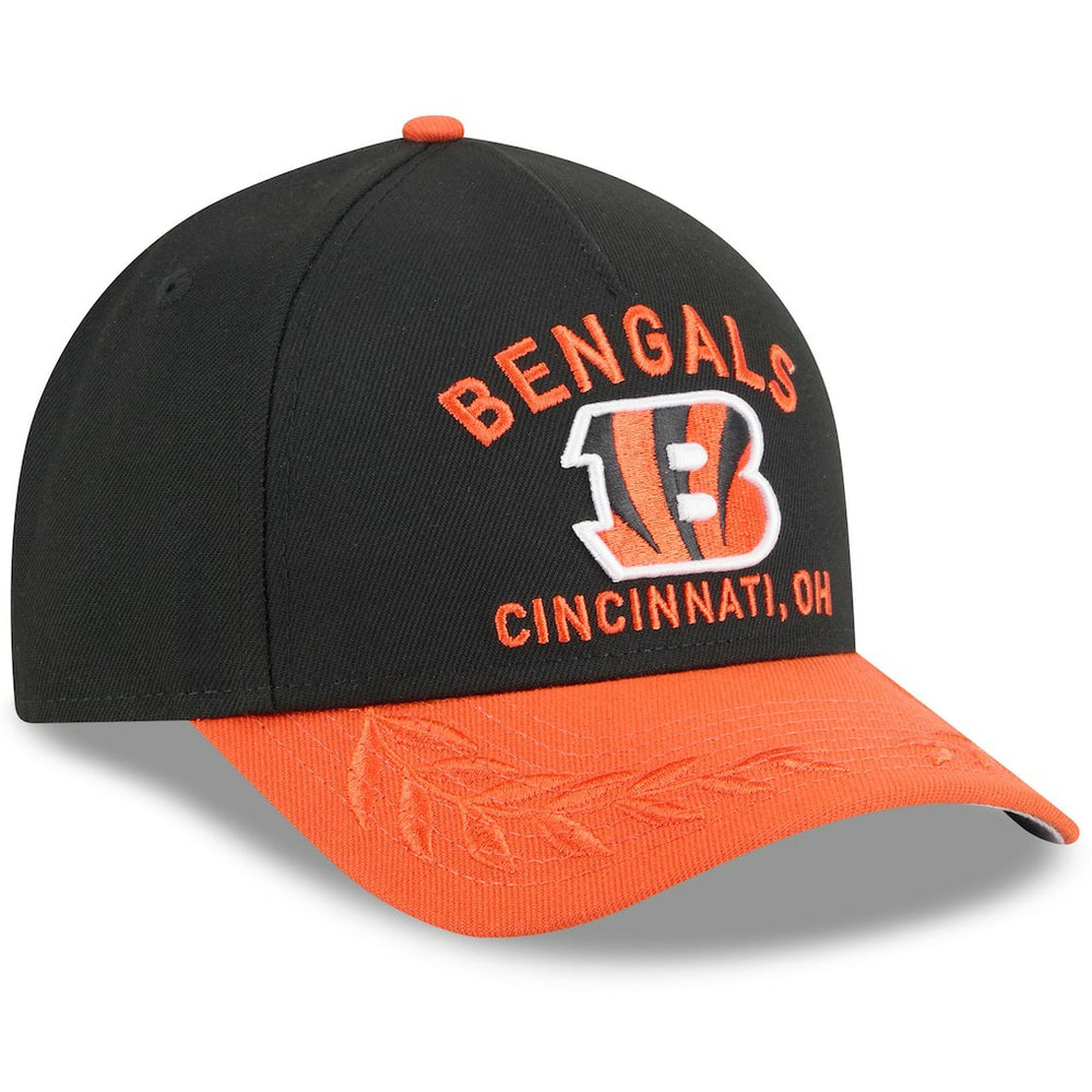 Cincinnati Bengals New Era 2025 NFL Draft 9FORTY A-Frame M-Crown Adjustable Hat Black/Orange | NFL