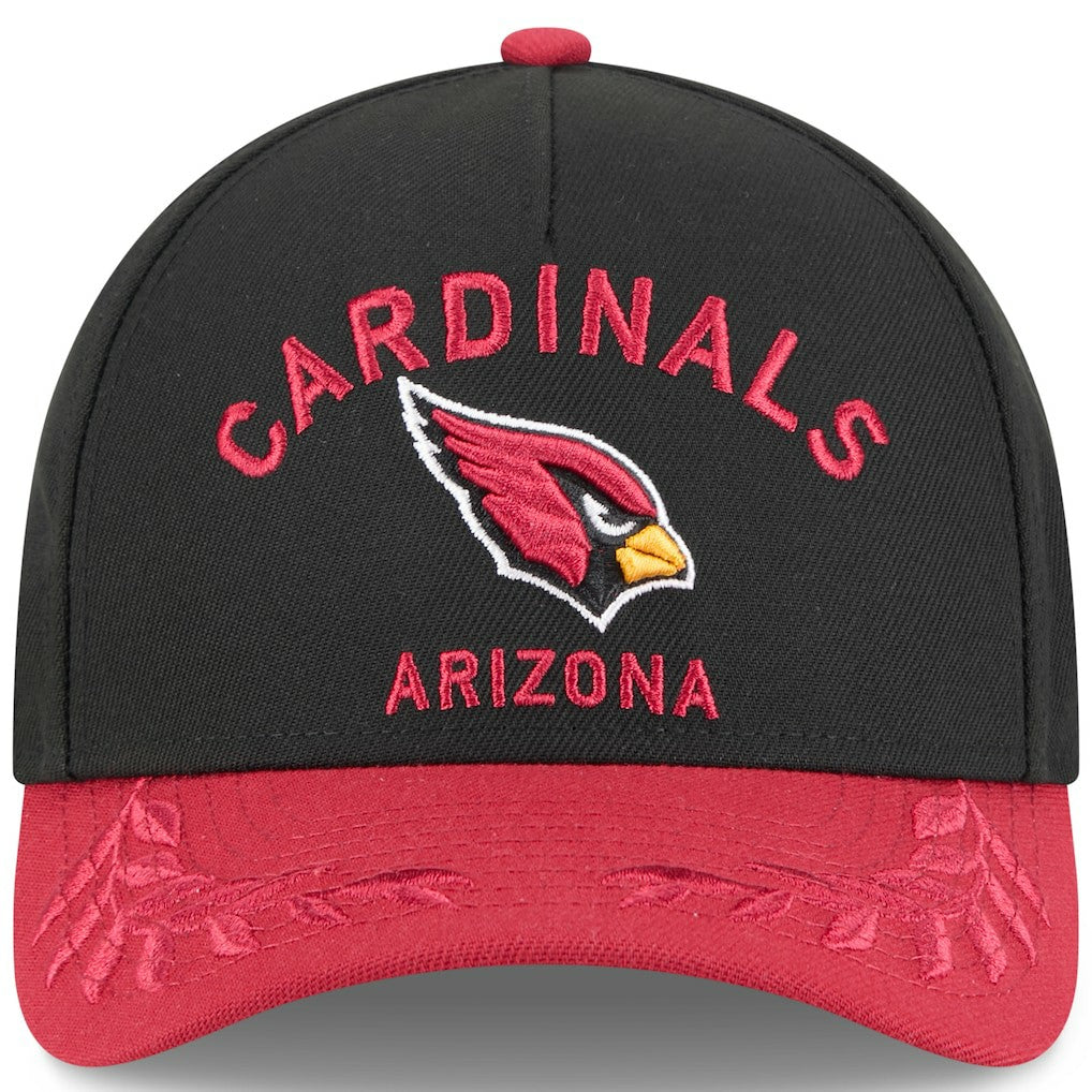 Arizona Cardinals New Era 2025 NFL Draft 9FORTY A-Frame M-Crown Adjustable Hat Black/Cardinal | NFL