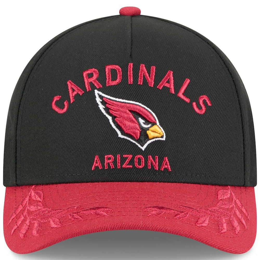 Arizona Cardinals New Era 2025 NFL Draft 9FORTY A-Frame M-Crown Adjustable Hat Black/Cardinal | NFL