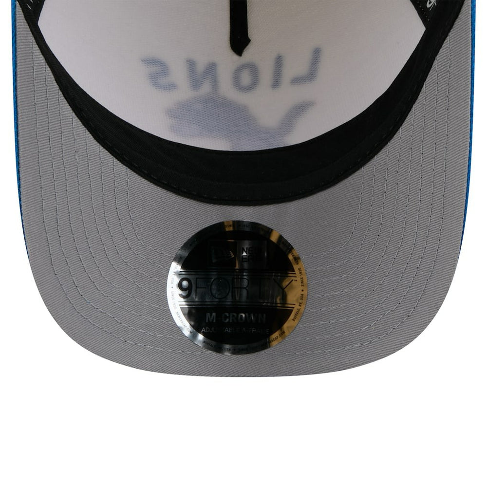 Detroit Lions New Era 2025 NFL Draft 9FORTY A-Frame M-Crown Adjustable Hat Cream/Blue | NFL