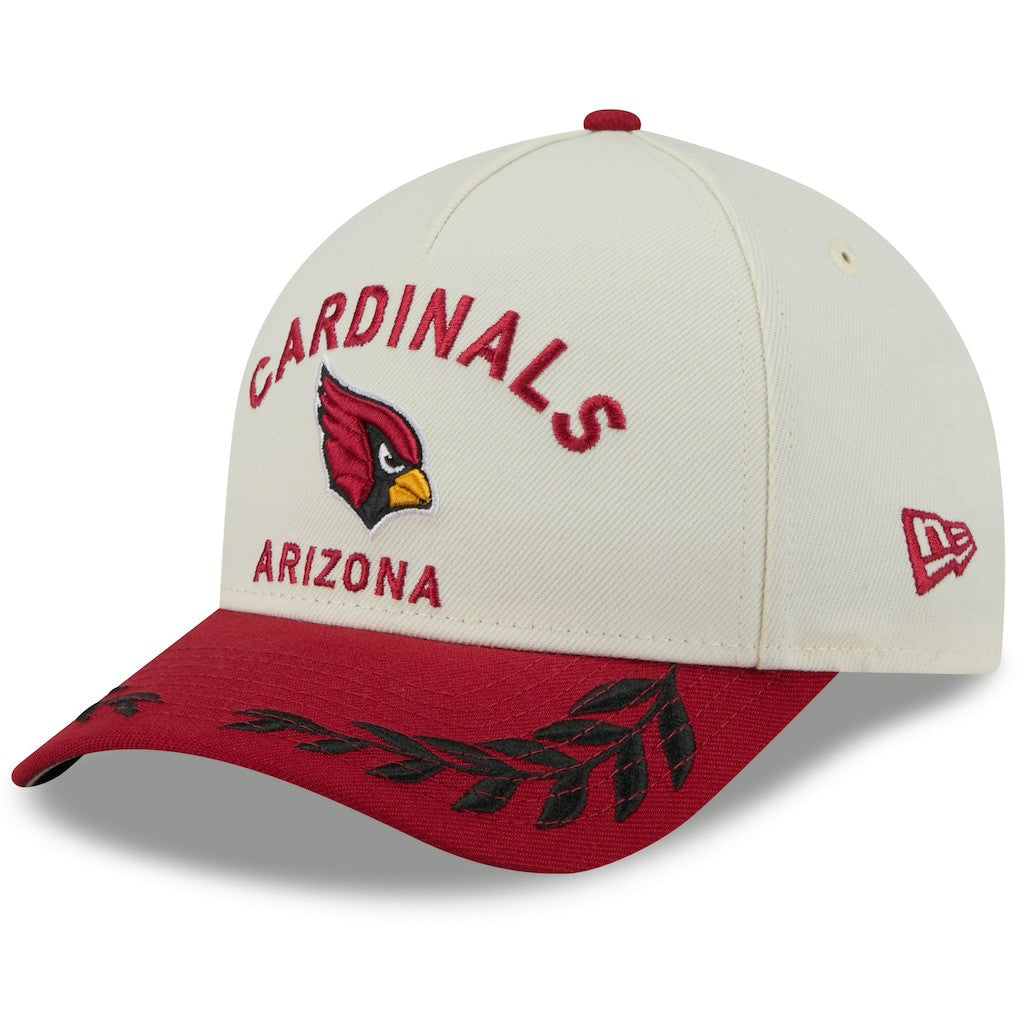 Arizona Cardinals New Era 2025 NFL Draft 9FORTY A-Frame M-Crown Adjustable Hat Cream/Cardinal | NFL