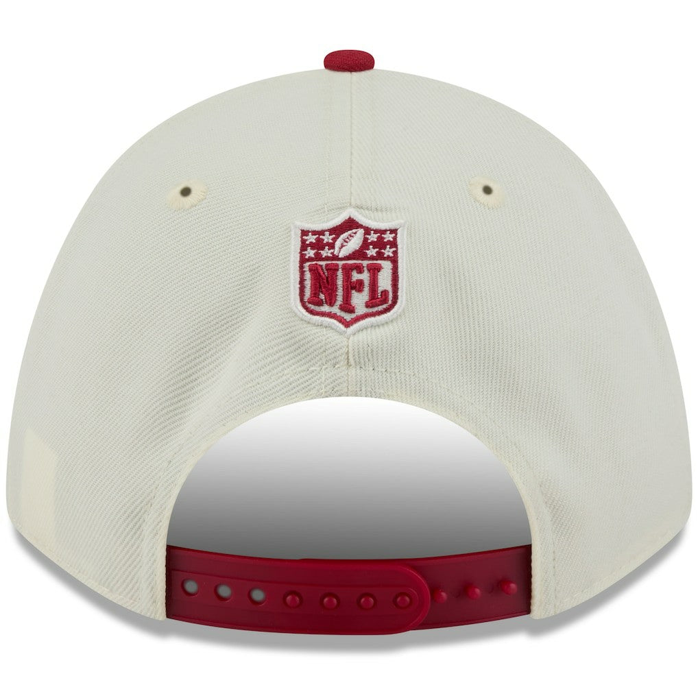 Arizona Cardinals New Era 2025 NFL Draft 9FORTY A-Frame M-Crown Adjustable Hat Cream/Cardinal | NFL