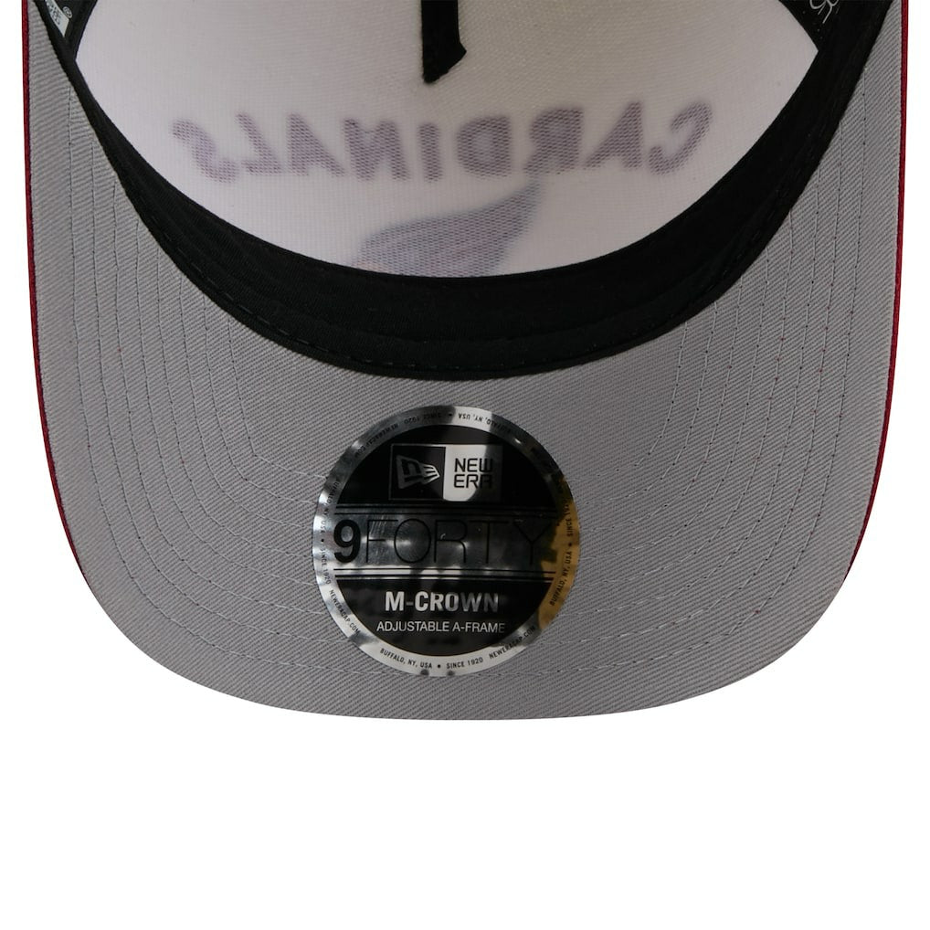 Arizona Cardinals New Era 2025 NFL Draft 9FORTY A-Frame M-Crown Adjustable Hat Cream/Cardinal | NFL