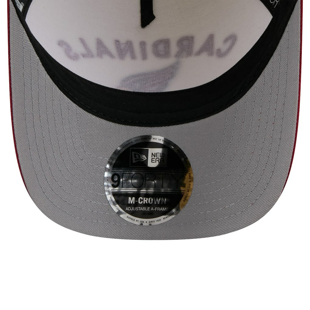 Arizona Cardinals New Era 2025 NFL Draft 9FORTY A-Frame M-Crown Adjustable Hat Cream/Cardinal | NFL