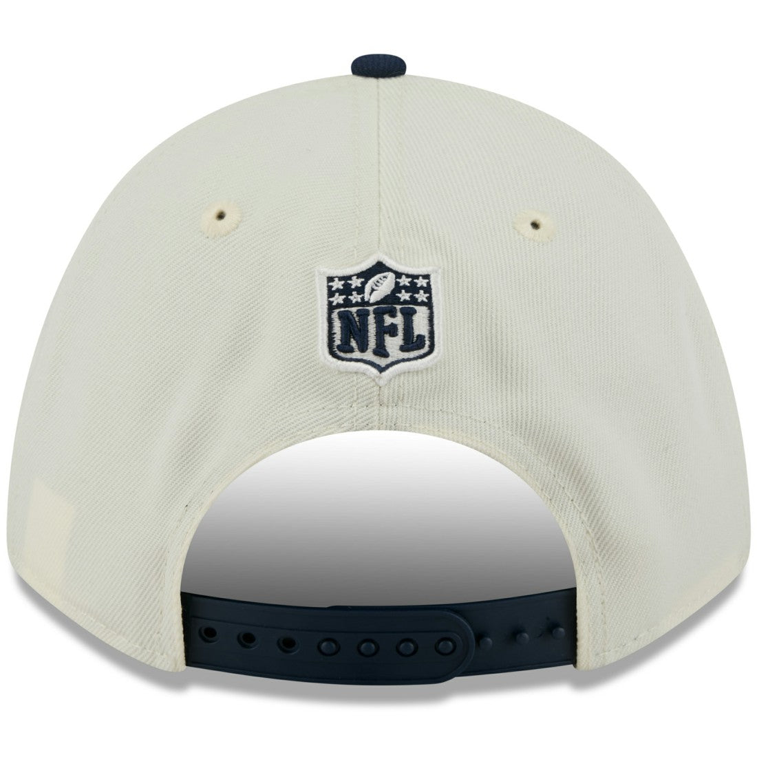 Tennessee Titans New Era 2025 NFL Draft 9FORTY A-Frame M-Crown Adjustable Hat Cream/Navy | NFL