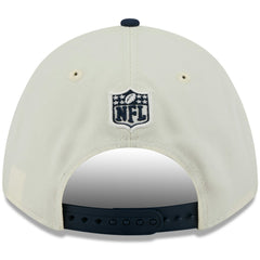 Tennessee Titans New Era 2025 NFL Draft 9FORTY A-Frame M-Crown Adjustable Hat Cream/Navy | NFL