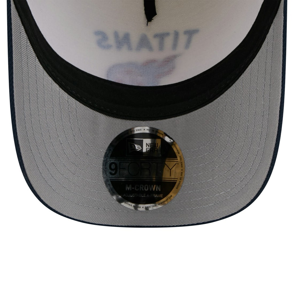 Tennessee Titans New Era 2025 NFL Draft 9FORTY A-Frame M-Crown Adjustable Hat Cream/Navy | NFL
