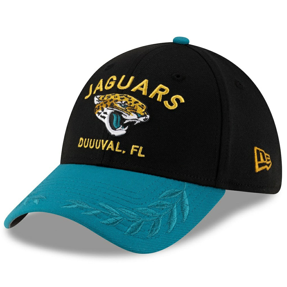 Jacksonville Jaguars New Era 2025 NFL Draft 39THIRTY Flex Hat Black/Teal | NFL