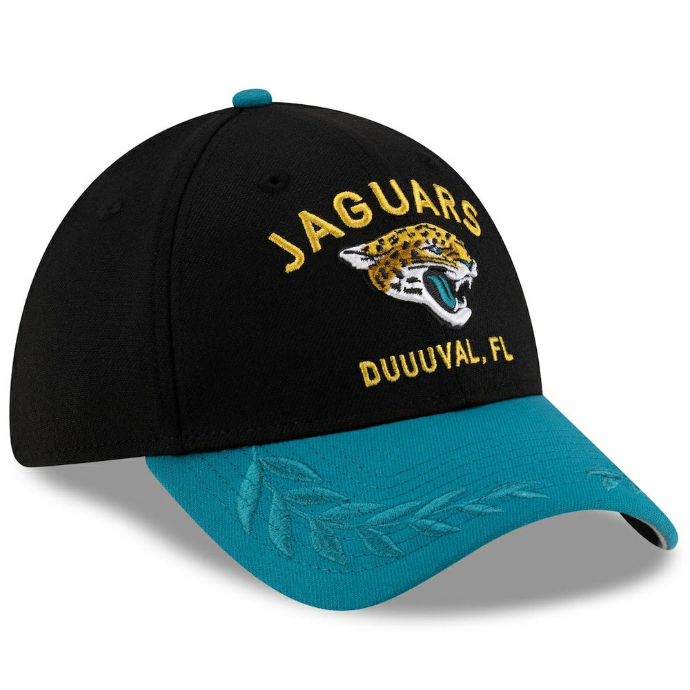 Jacksonville Jaguars New Era 2025 NFL Draft 39THIRTY Flex Hat Black/Teal | NFL