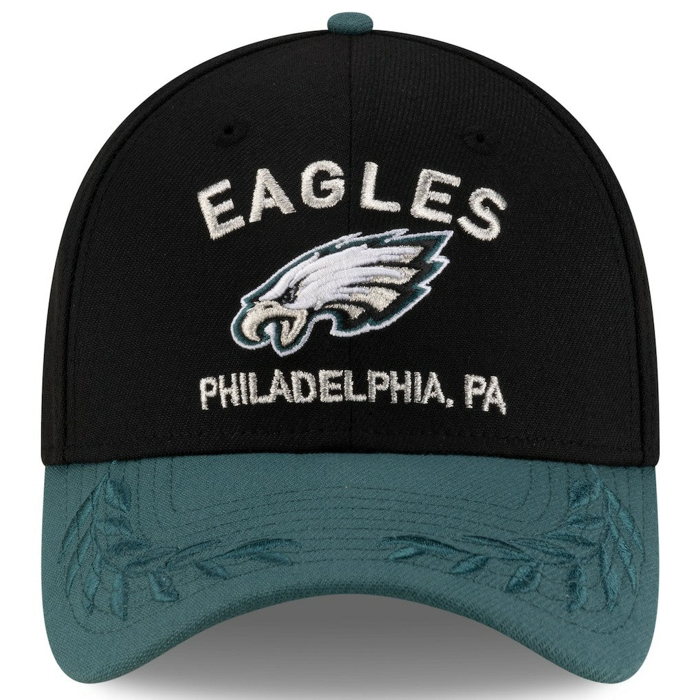 Philadelphia Eagles New Era 2025 NFL Draft 39THIRTY Flex Hat Black/Midnight Green | NFL