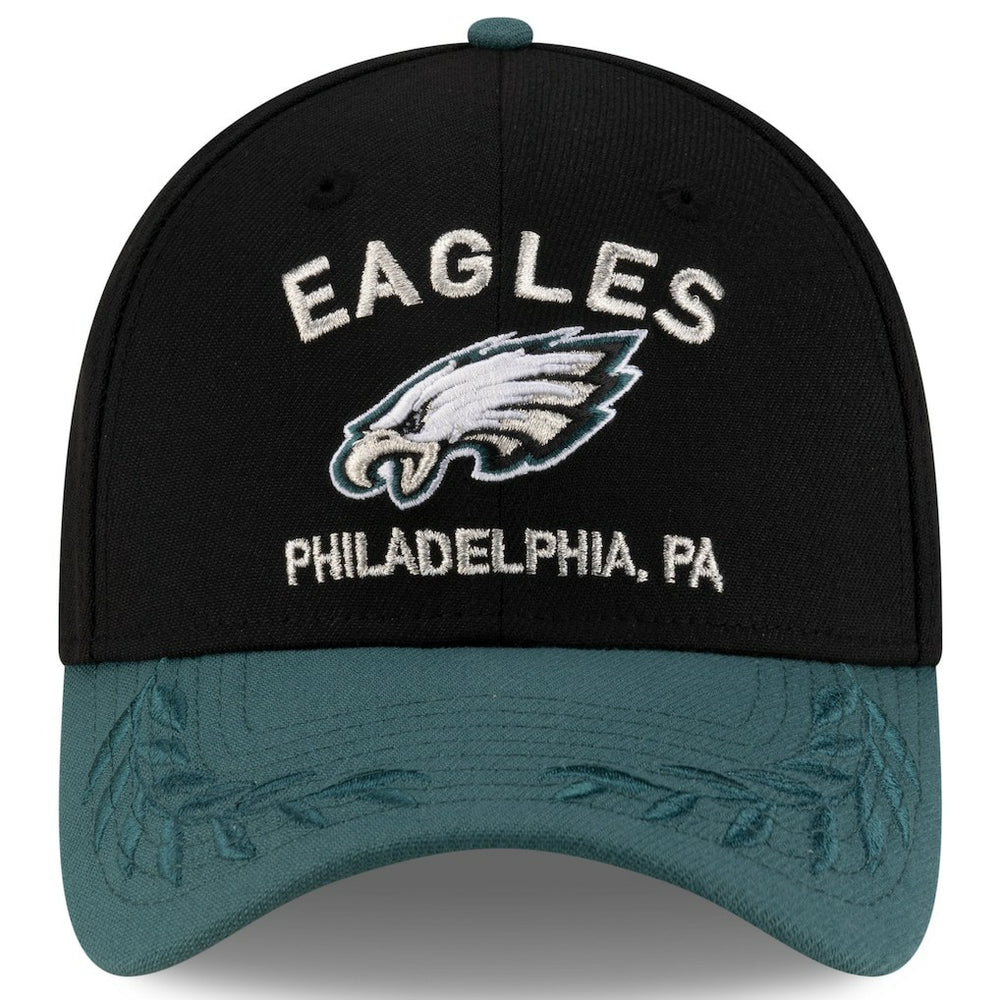 Philadelphia Eagles New Era 2025 NFL Draft 39THIRTY Flex Hat Black/Midnight Green | NFL
