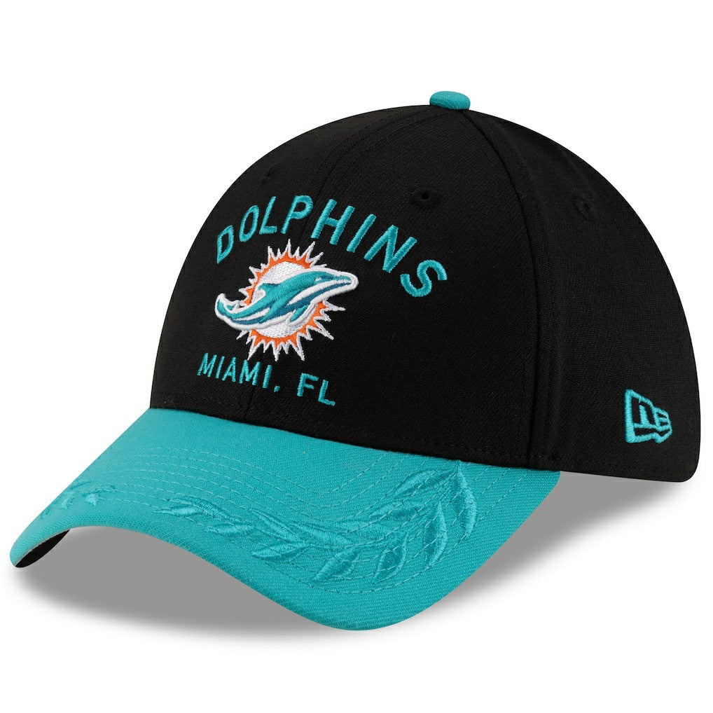 Miami Dolphins New Era 2025 NFL Draft 39THIRTY Flex Hat Black/Aqua | NFL