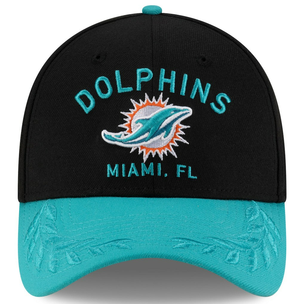 Miami Dolphins New Era 2025 NFL Draft 39THIRTY Flex Hat Black/Aqua | NFL