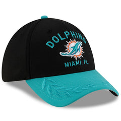 Miami Dolphins New Era 2025 NFL Draft 39THIRTY Flex Hat Black/Aqua | NFL