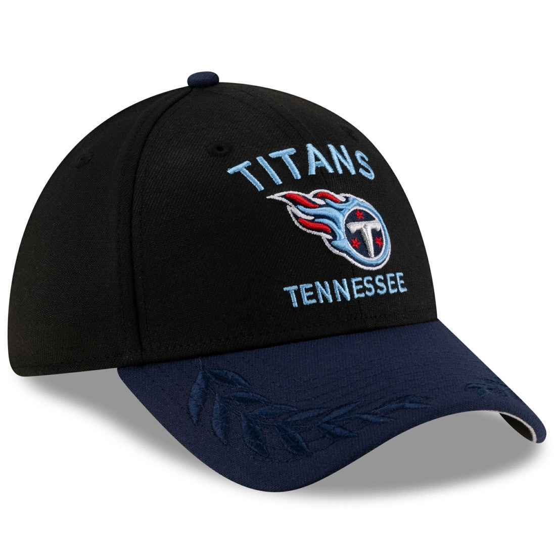 Tennessee Titans New Era 2025 NFL Draft 39THIRTY Flex Hat Black/Navy | NFL