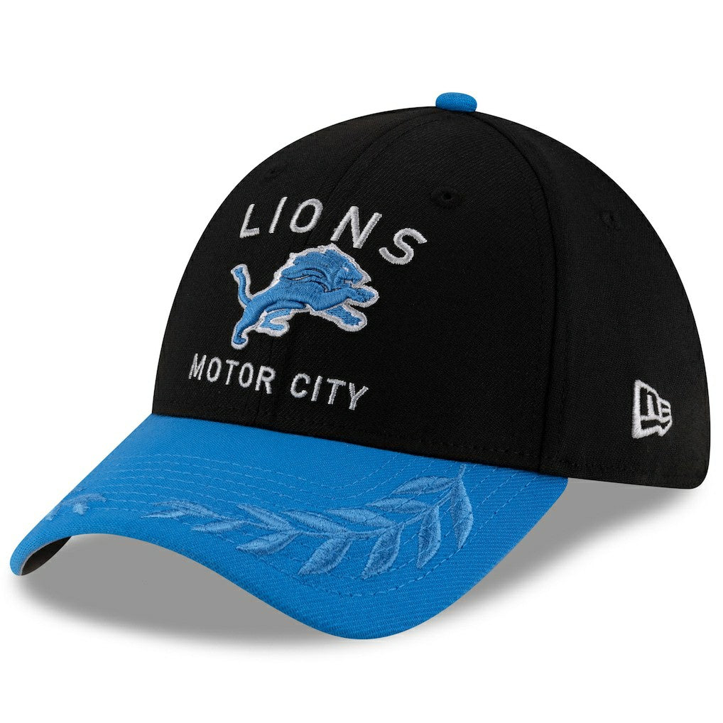 Detroit Lions New Era 2025 NFL Draft 39THIRTY Flex Hat Black/Blue | NFL