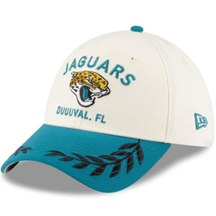 Jacksonville Jaguars New Era 2025 NFL Draft 39THIRTY Flex Hat Cream/Teal | NFL