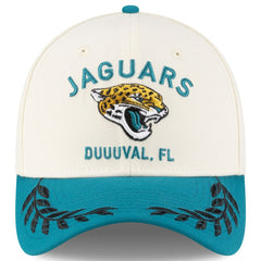 Jacksonville Jaguars New Era 2025 NFL Draft 39THIRTY Flex Hat Cream/Teal | NFL