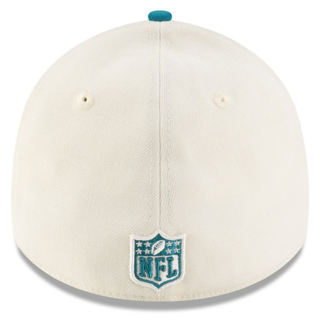 Jacksonville Jaguars New Era 2025 NFL Draft 39THIRTY Flex Hat Cream/Teal | NFL