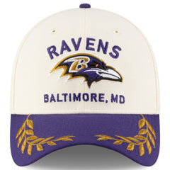 Baltimore Ravens New Era 2025 NFL Draft 39THIRTY Flex Hat Cream/Purple | NFL