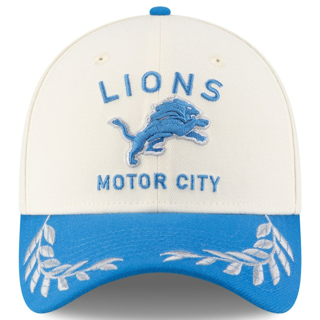 Detroit Lions New Era 2025 NFL Draft 39THIRTY Flex Hat Cream/Blue | NFL