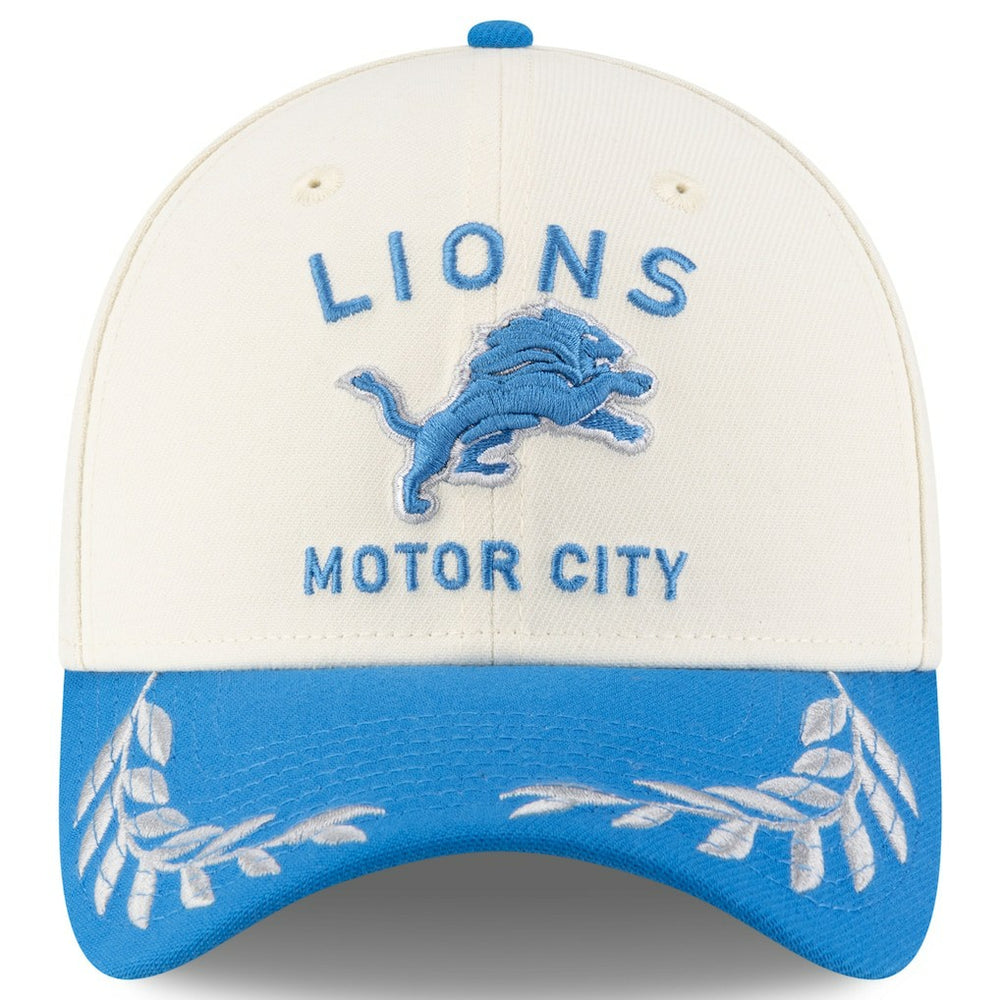 Detroit Lions New Era 2025 NFL Draft 39THIRTY Flex Hat Cream/Blue | NFL