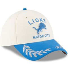 Detroit Lions New Era 2025 NFL Draft 39THIRTY Flex Hat Cream/Blue | NFL
