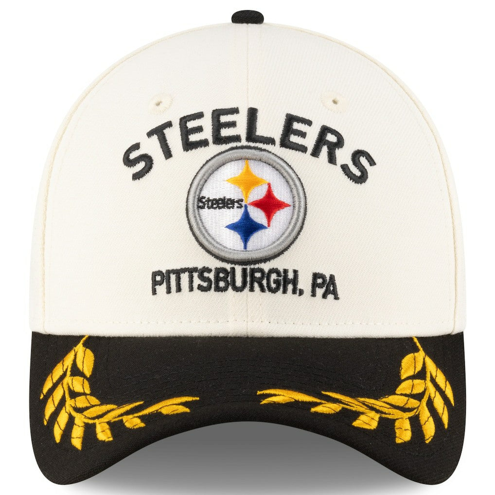 Pittsburgh Steelers New Era 2025 NFL Draft 39THIRTY Flex Hat Cream/Black | NFL