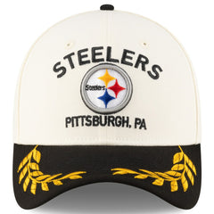 Pittsburgh Steelers New Era 2025 NFL Draft 39THIRTY Flex Hat Cream/Black | NFL