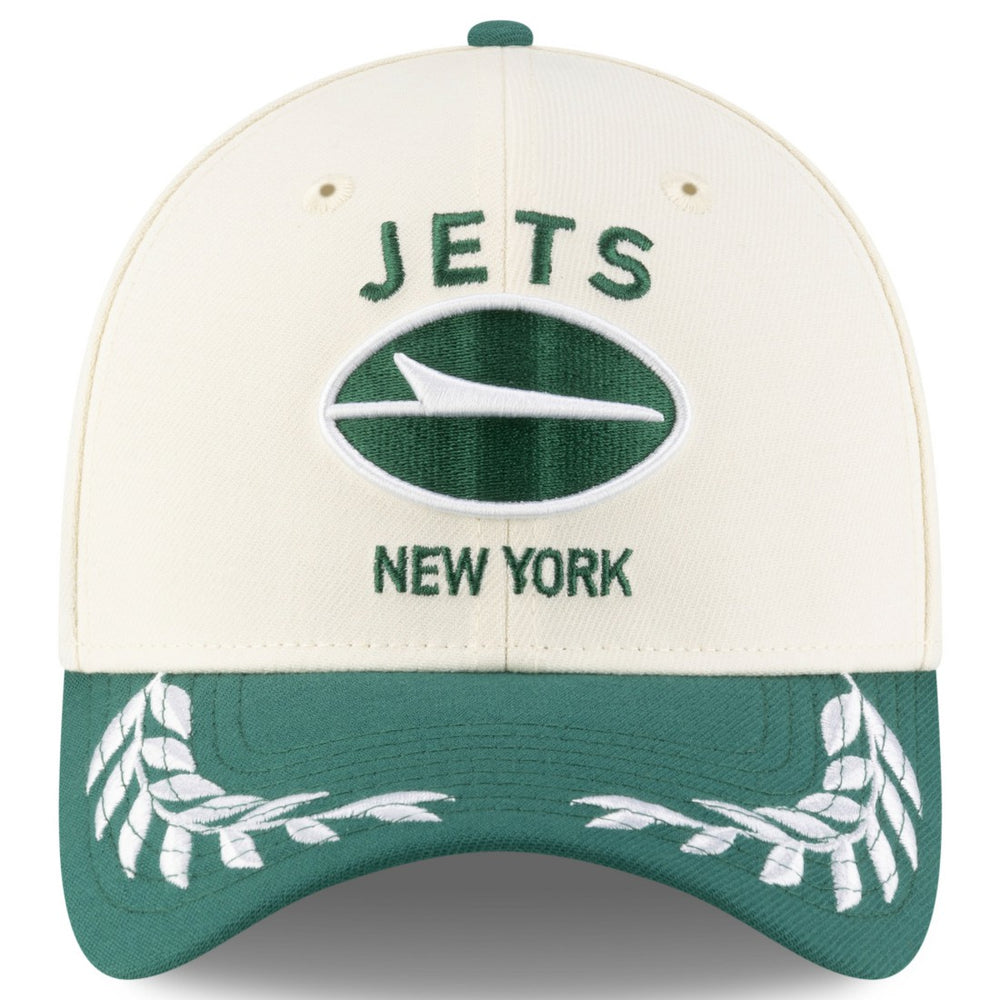 New York Jets New Era 2025 NFL Draft 39THIRTY Flex Hat Cream/Green | NFL