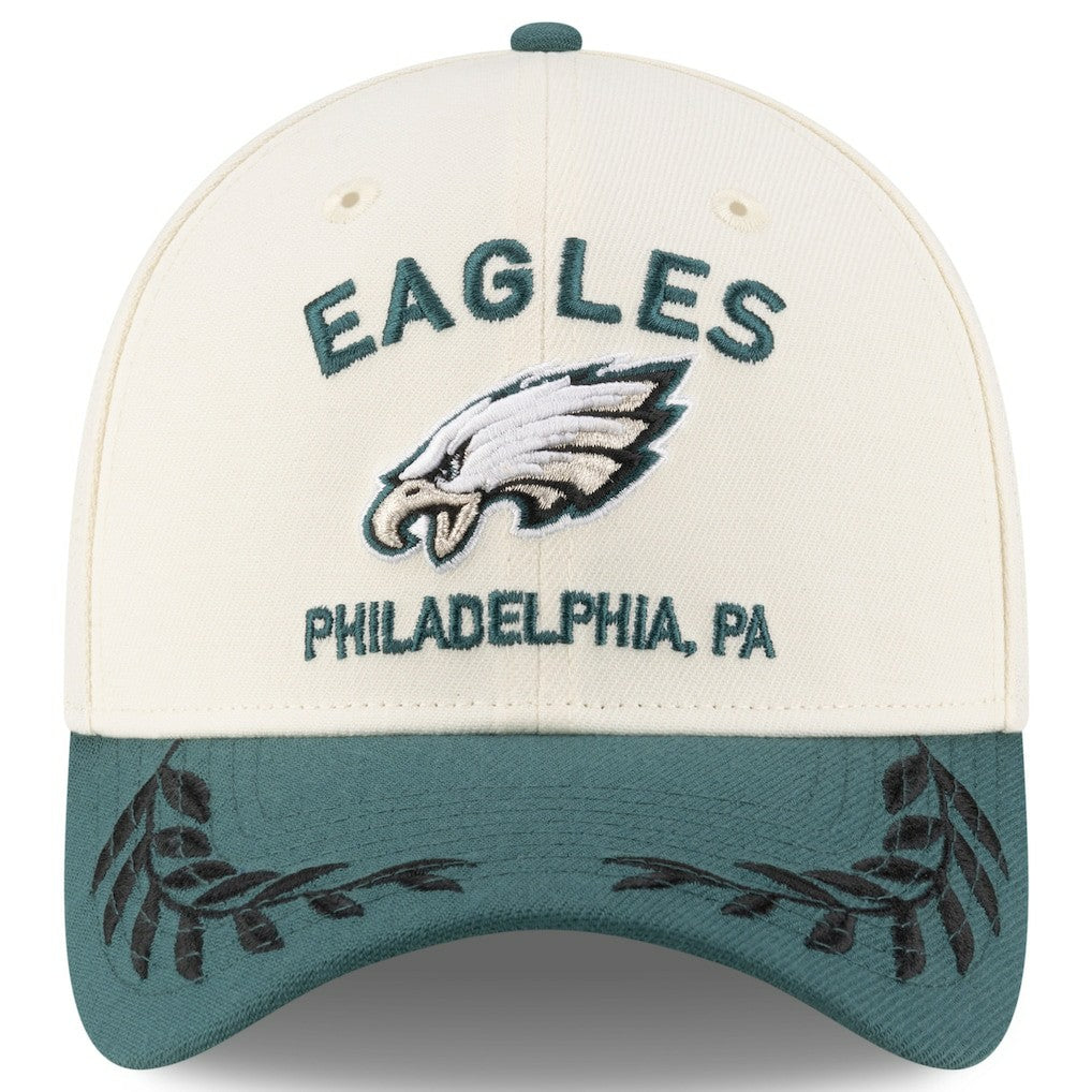 Philadelphia Eagles New Era 2025 NFL Draft 39THIRTY Flex Hat Cream/Midnight Green | NFL