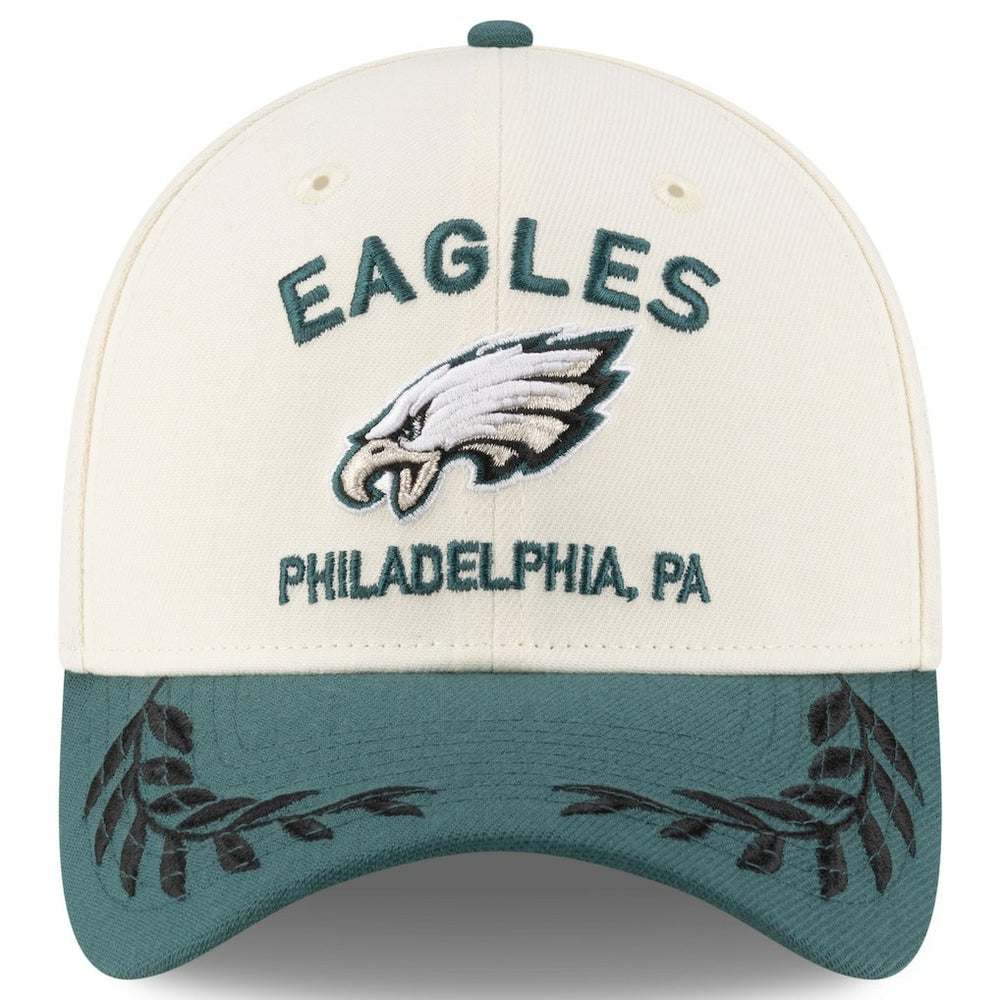 Philadelphia Eagles New Era 2025 NFL Draft 39THIRTY Flex Hat Cream/Midnight Green | NFL