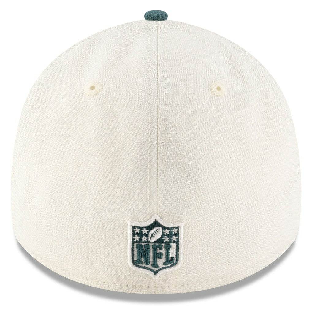 Philadelphia Eagles New Era 2025 NFL Draft 39THIRTY Flex Hat Cream/Midnight Green | NFL