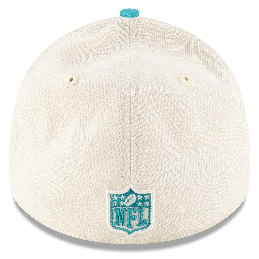 Miami Dolphins New Era 2025 NFL Draft 39THIRTY Flex Hat Cream/Aqua | NFL