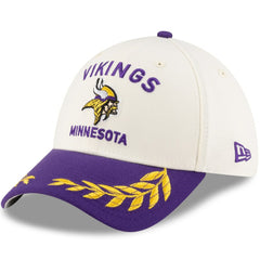 Minnesota Vikings New Era 2025 NFL Draft 39THIRTY Flex Hat Cream/Purple | NFL