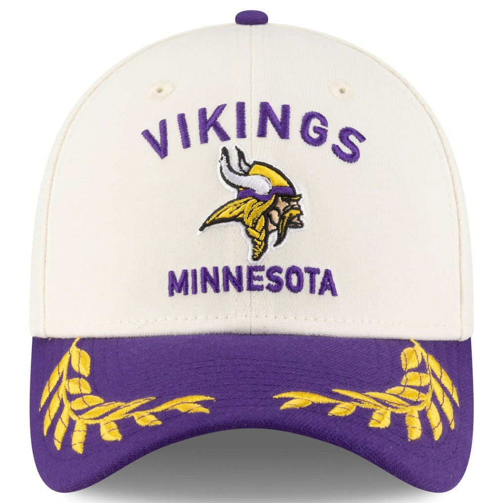 Minnesota Vikings New Era 2025 NFL Draft 39THIRTY Flex Hat Cream/Purple | NFL