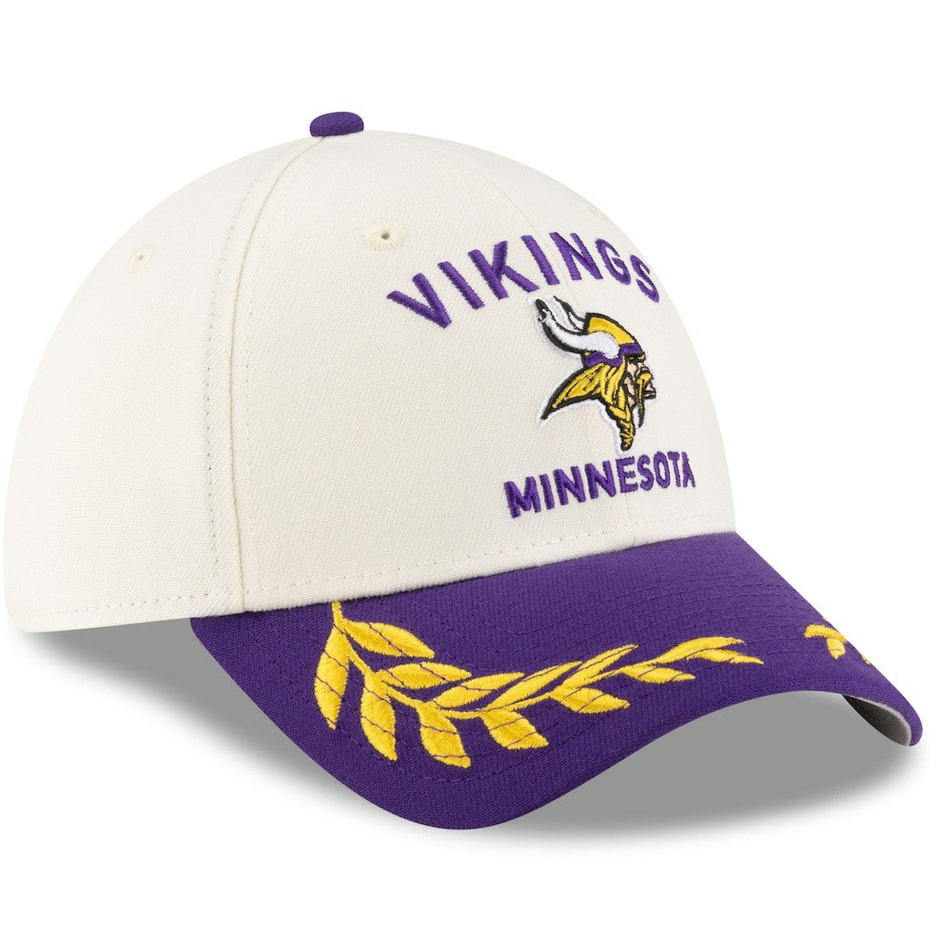 Minnesota Vikings New Era 2025 NFL Draft 39THIRTY Flex Hat Cream/Purple | NFL