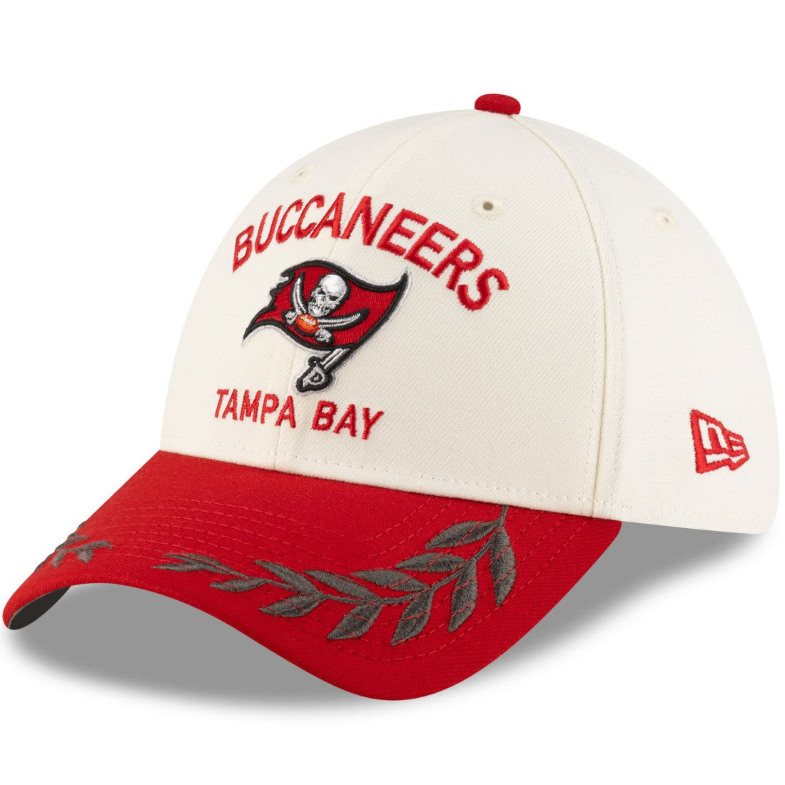 Tampa Bay Buccaneers New Era 2025 NFL Draft 39THIRTY Flex Hat Cream/Red | NFL