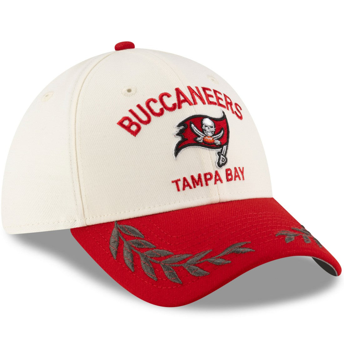Tampa Bay Buccaneers New Era 2025 NFL Draft 39THIRTY Flex Hat Cream/Red | NFL