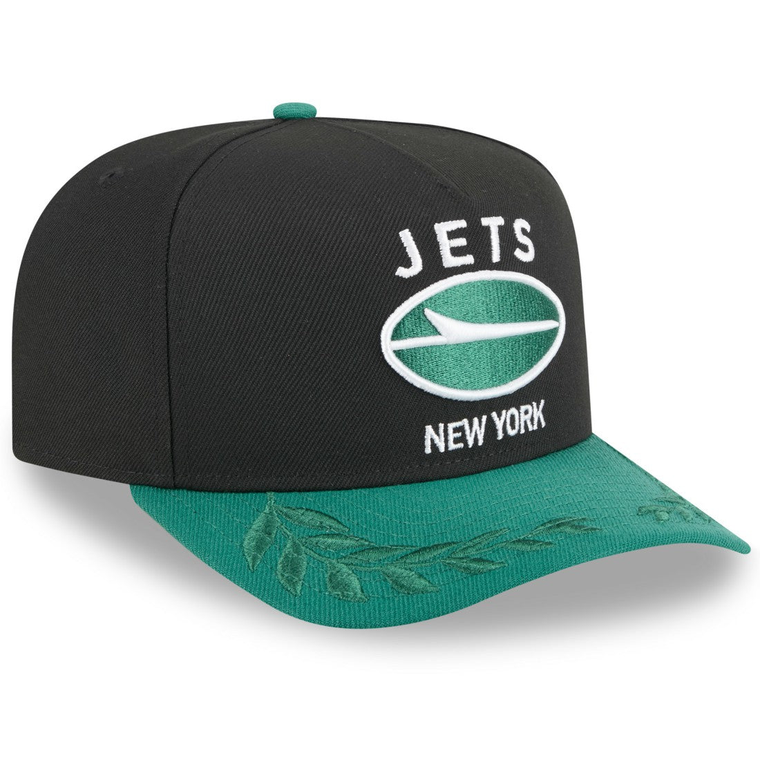 New York Jets New Era Youth 2025 NFL Draft A-Frame 9FIFTY Snapback Hat Black/Green | NFL